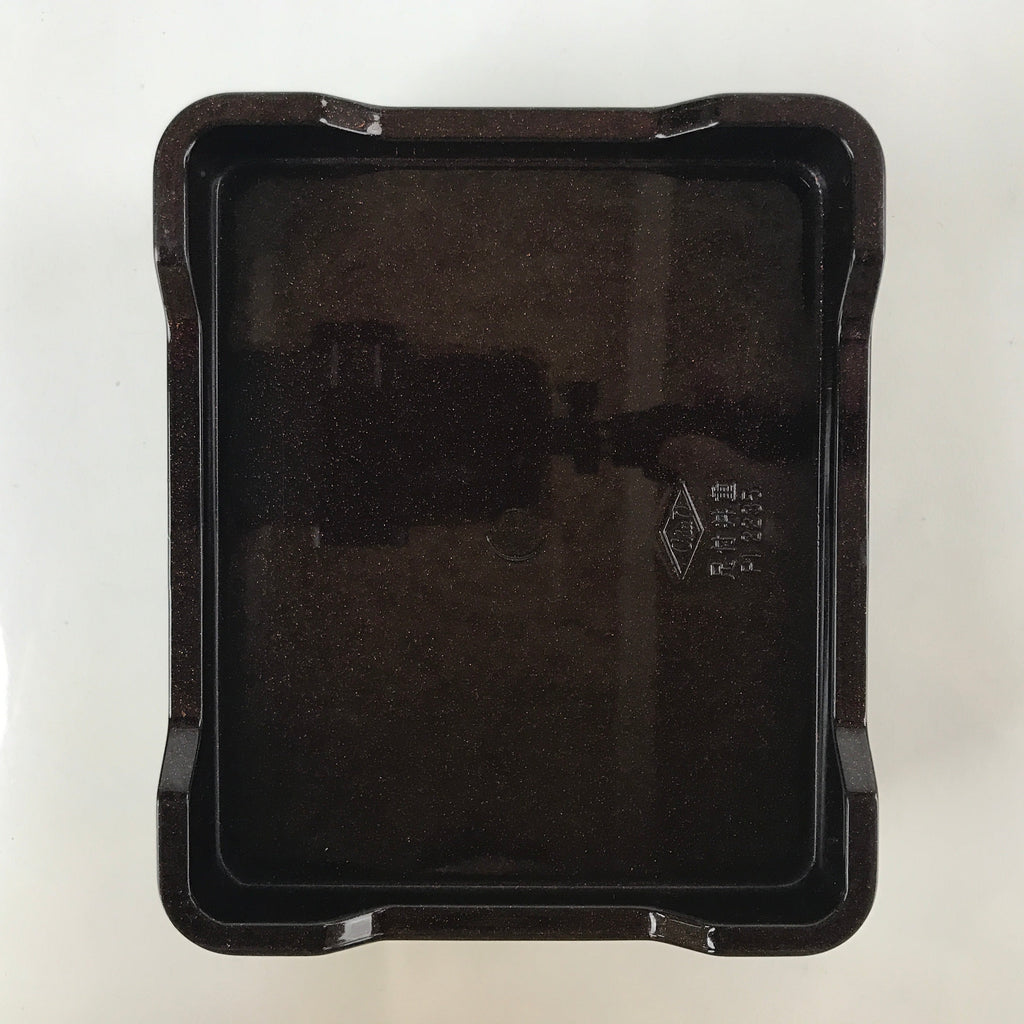 Japanese Resin Lacquer Replica Lidded Bento Lunch Box Vtg Makie Flowers L215