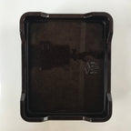 Japanese Resin Lacquer Replica Lidded Bento Lunch Box Vtg Makie Flowers L215