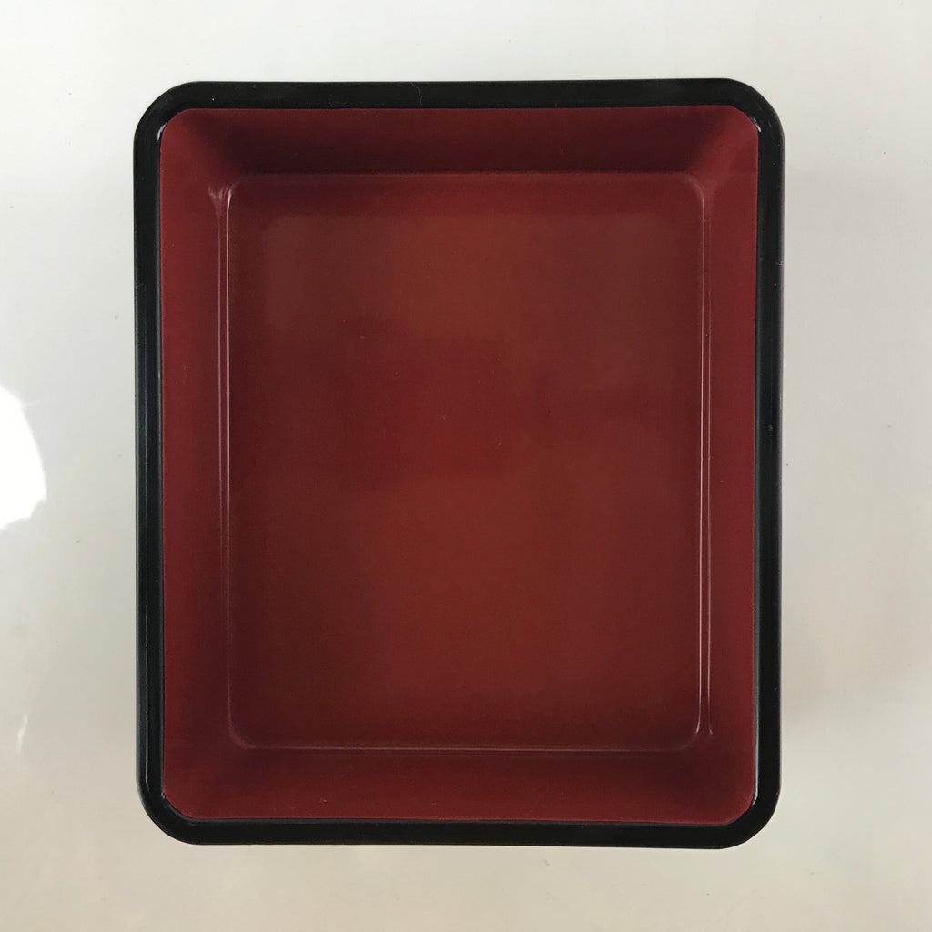 Japanese Resin Lacquer Replica Lidded Bento Lunch Box Vtg Makie Flowers L216