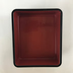 Japanese Resin Lacquer Replica Lidded Bento Lunch Box Vtg Makie Flowers L217