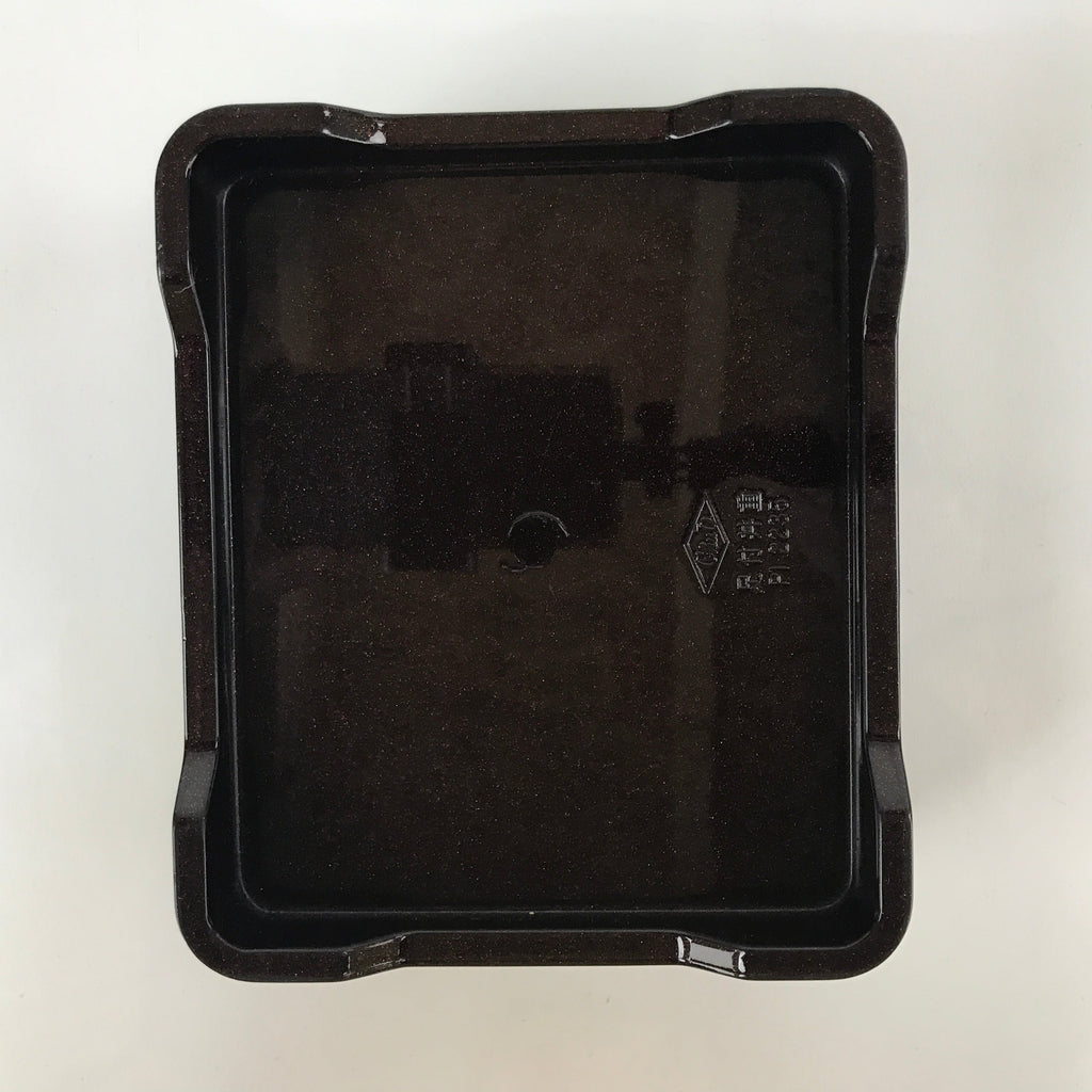 Japanese Resin Lacquer Replica Lidded Bento Lunch Box Vtg Makie Flowers L217