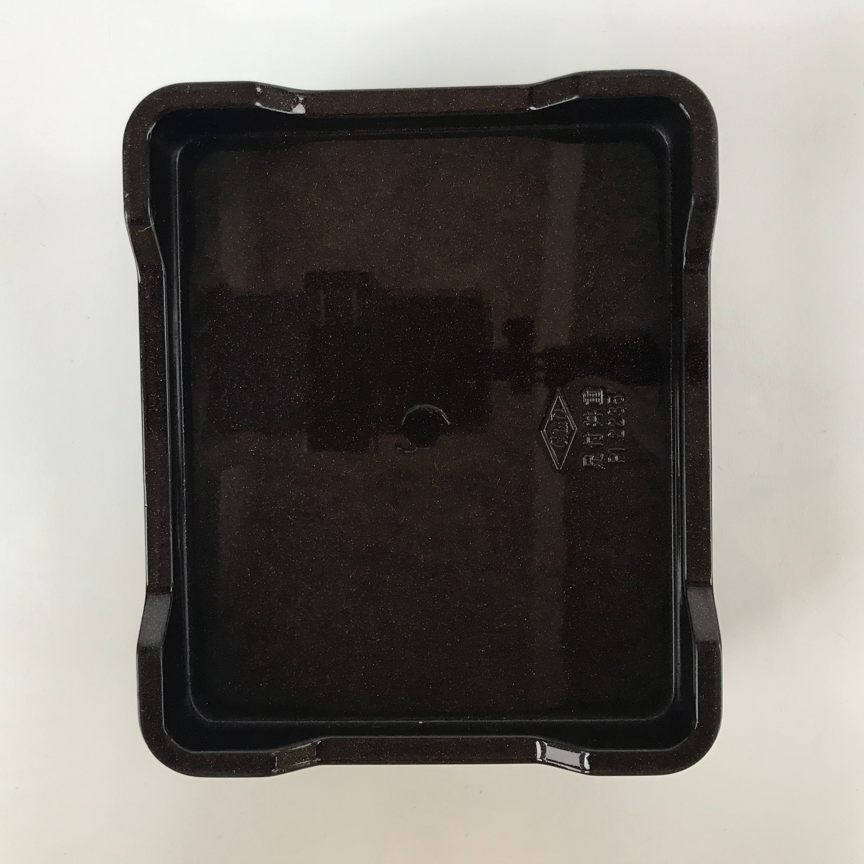 Japanese Resin Lacquer Replica Lidded Bento Lunch Box Vtg Makie Flowers L217