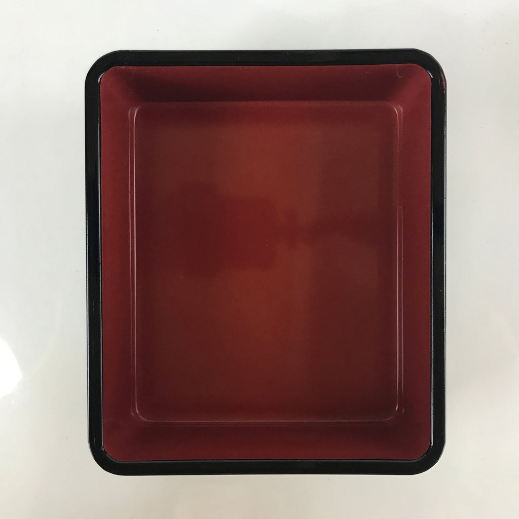 Japanese Resin Lacquer Replica Lidded Bento Lunch Box Vtg Makie Flowers L218