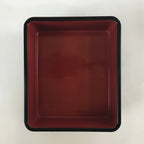 Japanese Resin Lacquer Replica Lidded Bento Lunch Box Vtg Makie Flowers L219
