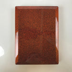 Japanese Resin Lacquer Replica Lidded Bento Lunch Box Vtg Nashiji Orange L196