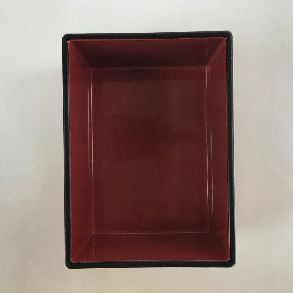 Japanese Resin Lacquer Replica Lidded Bento Lunch Box Vtg Nashiji Orange L198