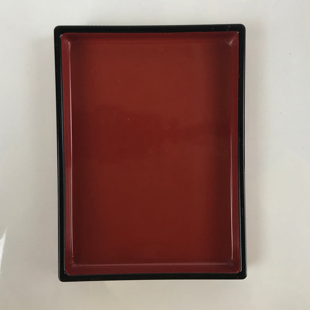 Japanese Resin Lacquer Replica Lidded Bento Lunch Box Vtg Nashiji Orange L200