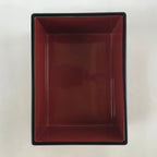Japanese Resin Lacquer Replica Lidded Bento Lunch Box Vtg Nashiji Orange L201