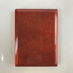 Japanese Resin Lacquer Replica Lidded Bento Lunch Box Vtg Nashiji Orange L202