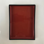 Japanese Resin Lacquer Replica Lidded Bento Lunch Box Vtg Nashiji Orange L202