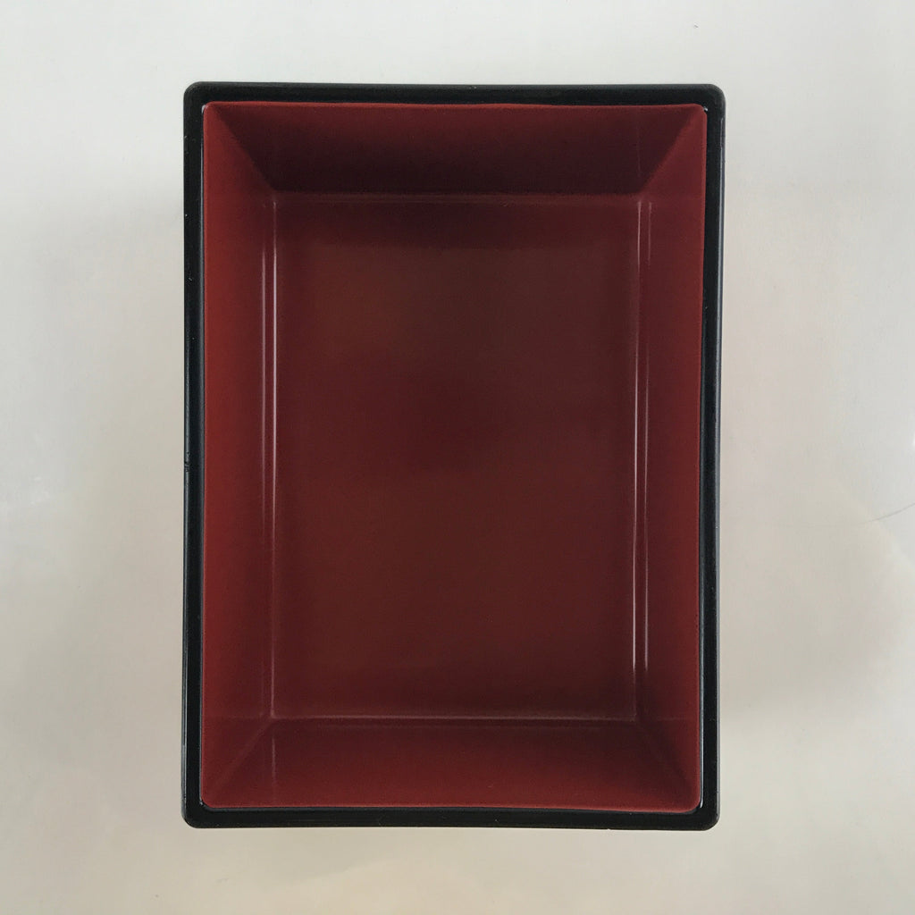 Japanese Resin Lacquer Replica Lidded Bento Lunch Box Vtg Nashiji Orange L202