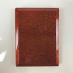 Japanese Resin Lacquer Replica Lidded Bento Lunch Box Vtg Nashiji Orange L203