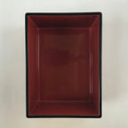 Japanese Resin Lacquer Replica Lidded Bento Lunch Box Vtg Nashiji Orange L203