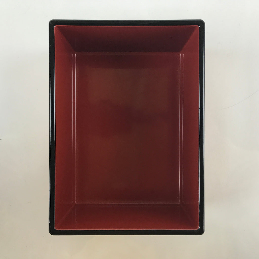 Japanese Resin Lacquer Replica Lidded Bento Lunch Box Vtg Nashiji Orange L204