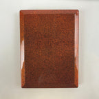 Japanese Resin Lacquer Replica Lidded Bento Lunch Box Vtg Nashiji Orange L205