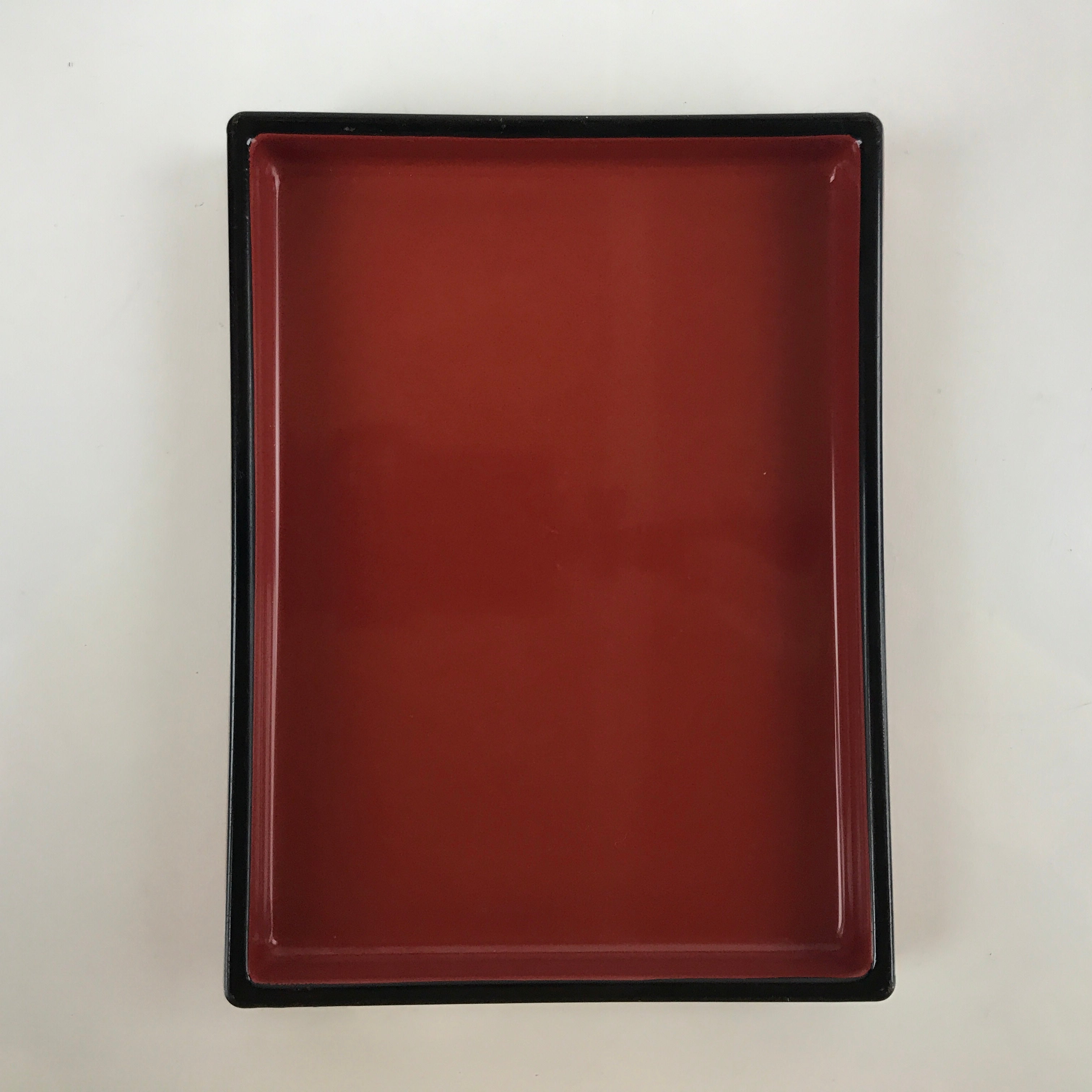 Japanese Resin Lacquer Replica Lidded Bento Lunch Box Vtg Nashiji Orange L205