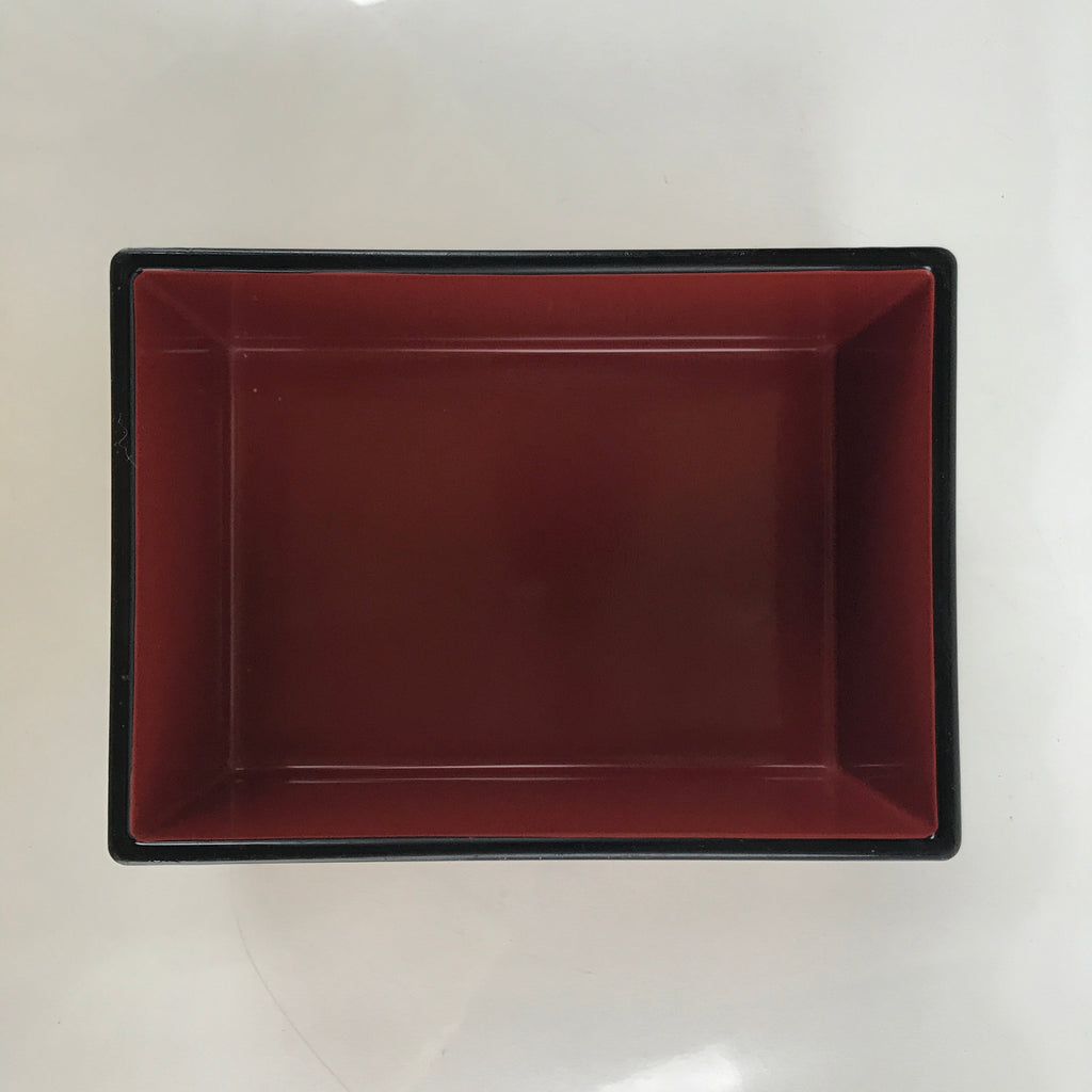 Japanese Resin Lacquer Replica Lidded Bento Lunch Box Vtg Nashiji Orange L205