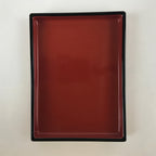 Japanese Resin Lacquer Replica Lidded Bento Lunch Box Vtg Nashiji Orange L206