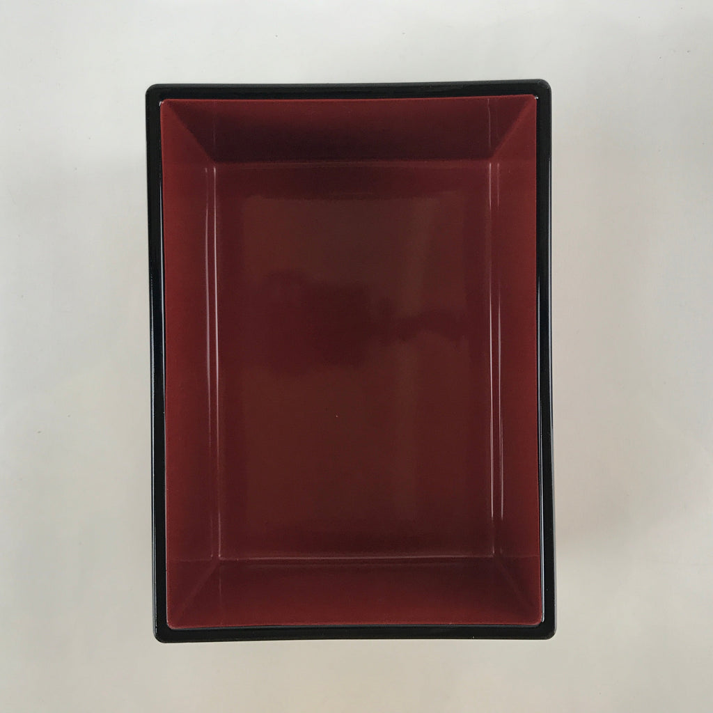 Japanese Resin Lacquer Replica Lidded Bento Lunch Box Vtg Nashiji Orange L206