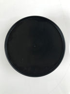 Japanese Resin Lacquer Replica Lidded Bento Lunch Box Vtg Round Plum Red L222