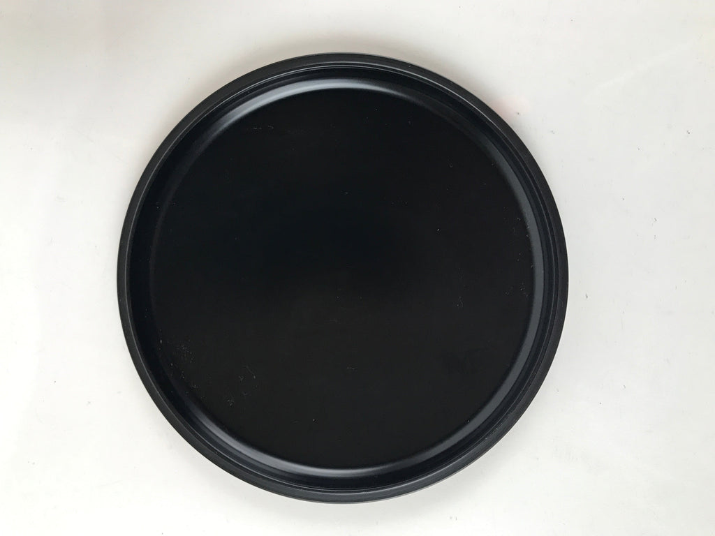 Japanese Resin Lacquer Replica Lidded Bento Lunch Box Vtg Round Plum Red L223