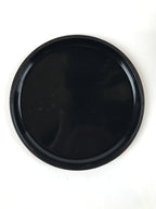 Japanese Resin Lacquer Replica Lidded Bento Lunch Box Vtg Round Plum Red L224