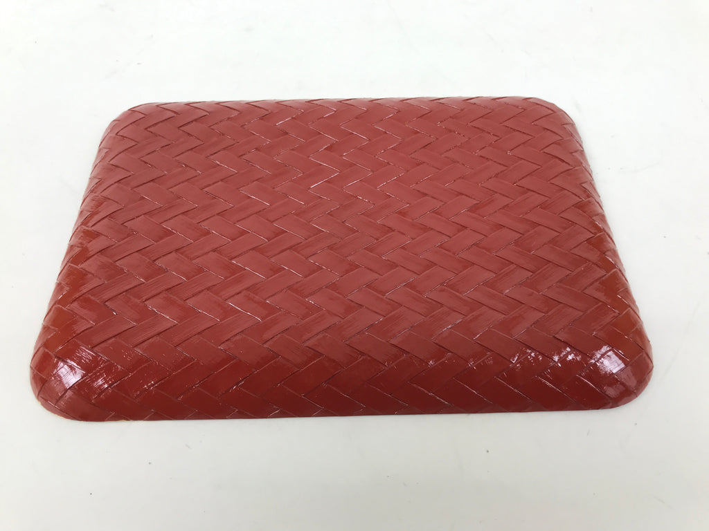 Japanese Resin Lacquer Replica Rantai Small Tray Vtg Rectangular Red Gold LWB120