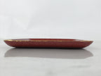 Japanese Resin Lacquer Replica Rantai Small Tray Vtg Rectangular Red Gold LWB120