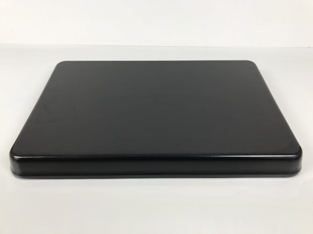 Japanese Resin Lacquer Replica Serving Tray Obon Rectangle Black Red Peony L591