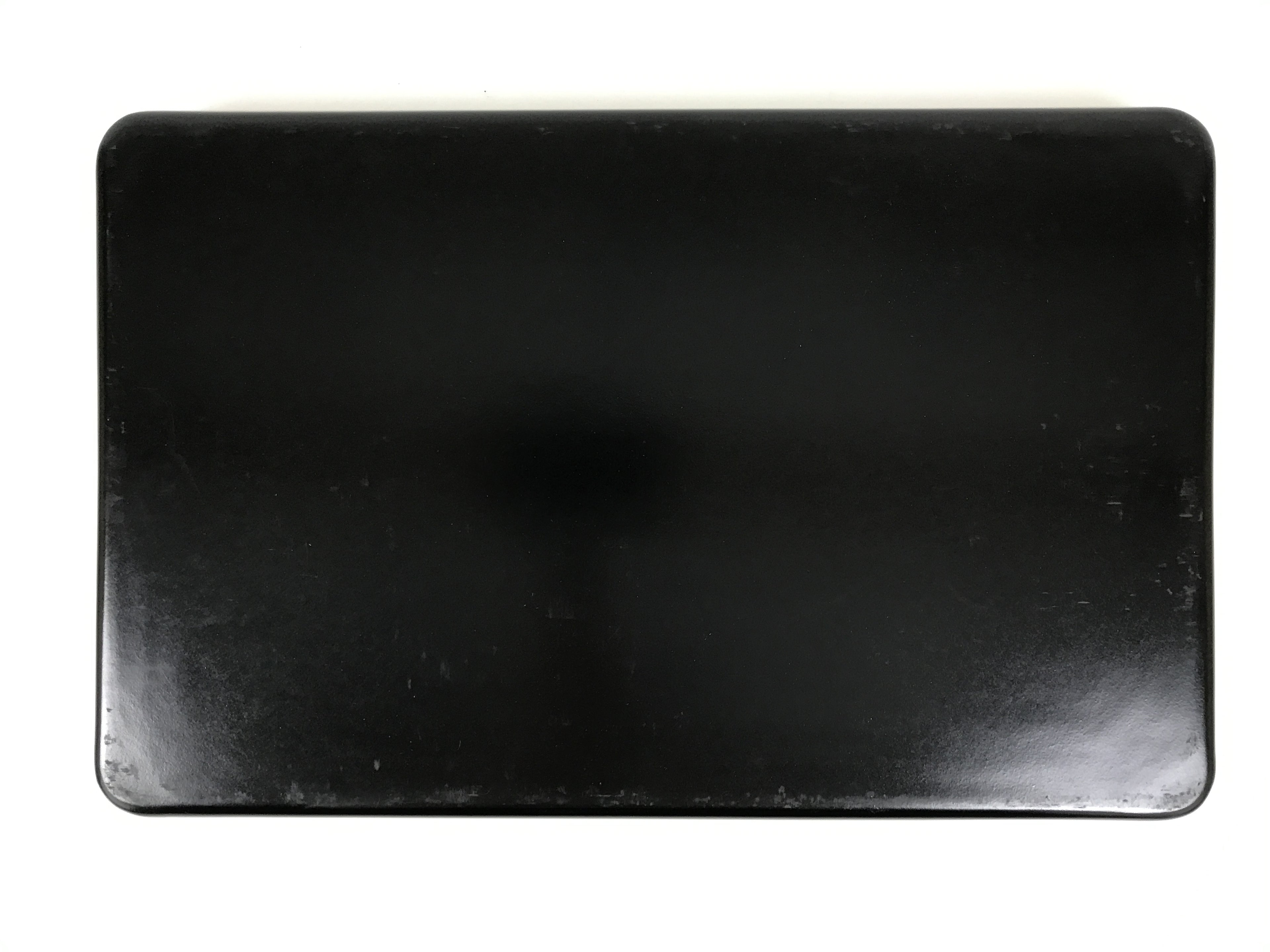 Japanese Resin Lacquer Replica Serving Tray Obon Rectangle Black Red Peony L591