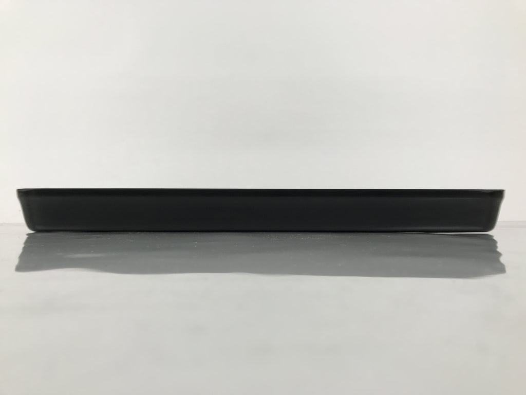 Japanese Resin Lacquer Replica Serving Tray Obon Rectangle Black Red Peony L591