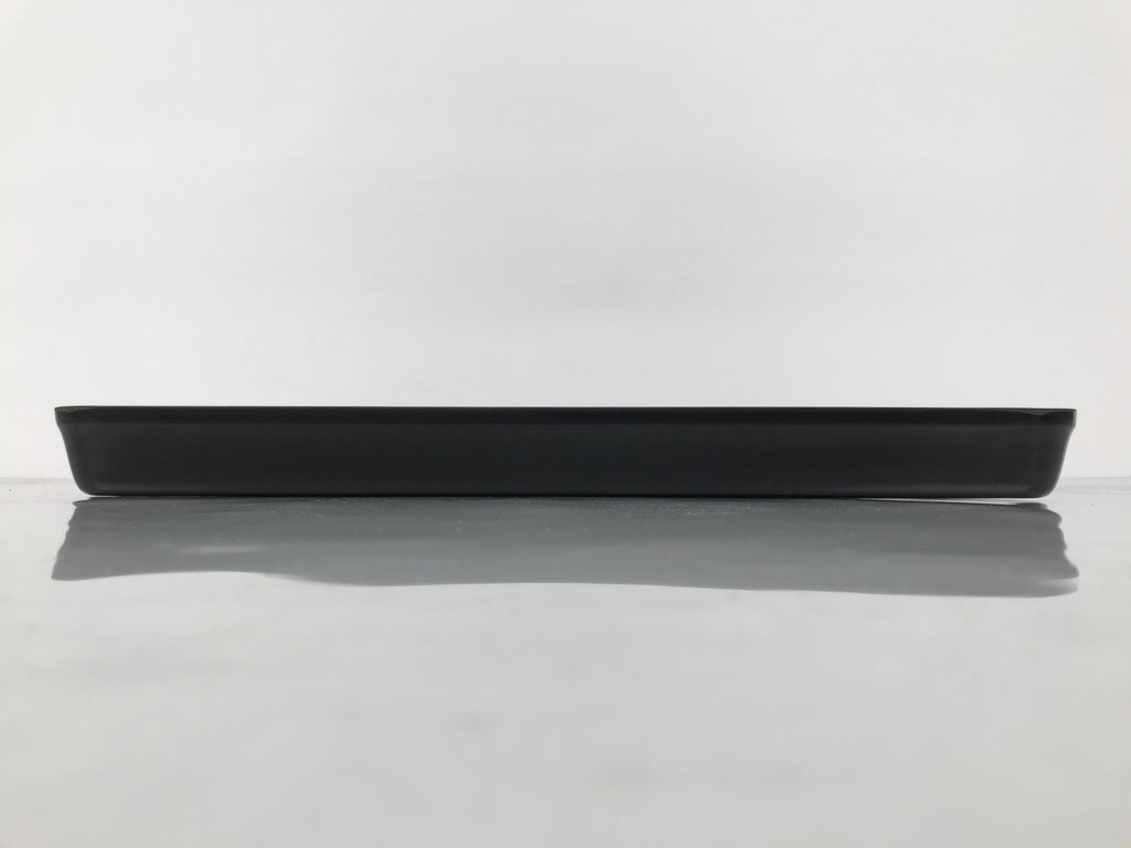 Japanese Resin Lacquer Replica Serving Tray Obon Rectangle Black Red Peony L591