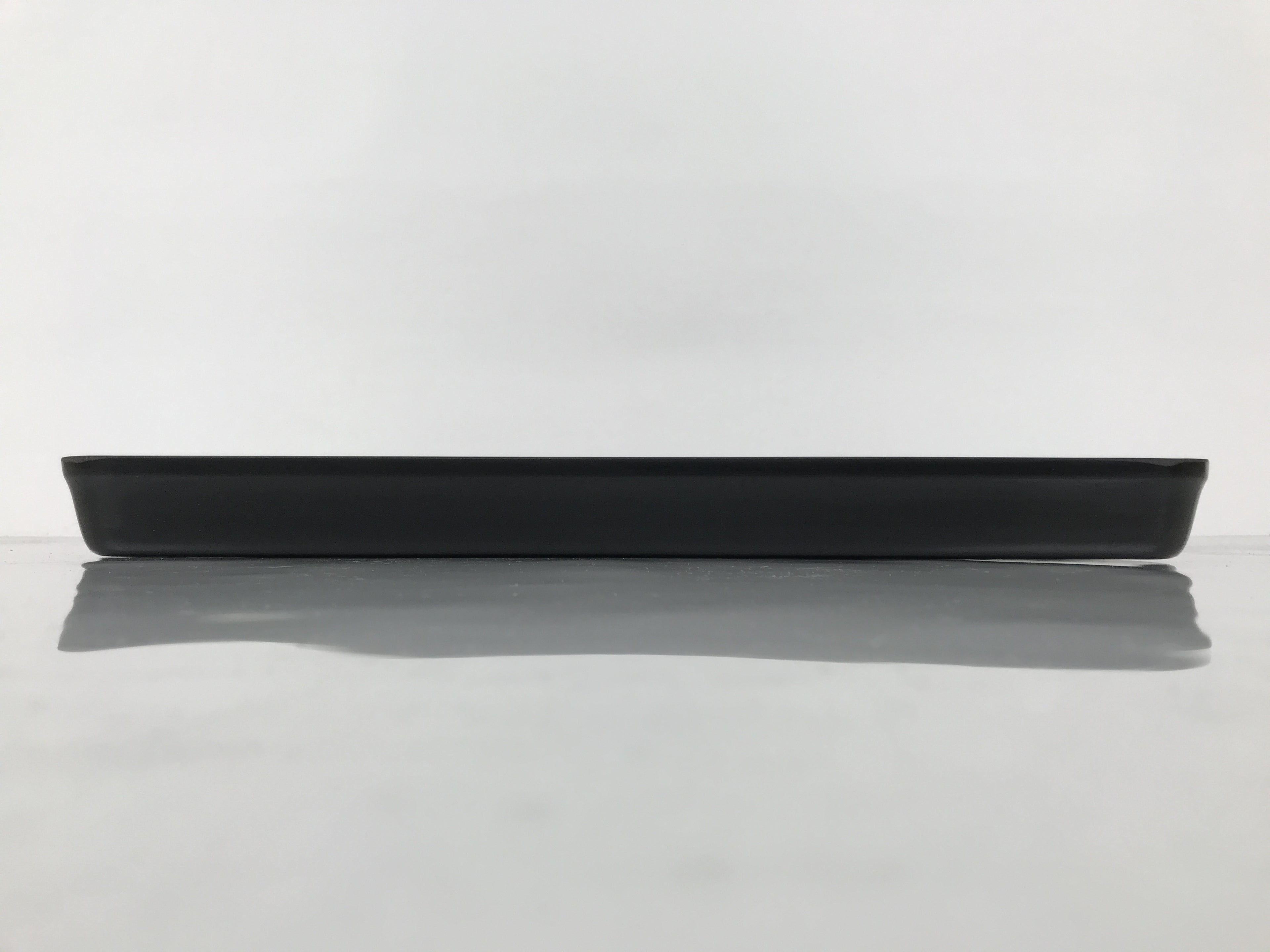 Japanese Resin Lacquer Replica Serving Tray Obon Rectangle Black Red Peony L591