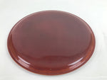 Japanese Resin Lacquer Replica Serving Tray Vtg Round Obon Cosmos Flower L315