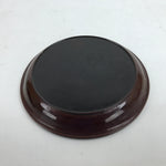 Japanese Resin Lacquer Replica Small Plates Mamezara Vtg 2pc Simple Brown L339
