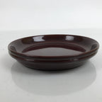 Japanese Resin Lacquer Replica Small Plates Mamezara Vtg 2pc Simple Brown L339