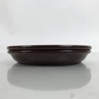 Japanese Resin Lacquer Replica Small Plates Mamezara Vtg 2pc Simple Brown L339