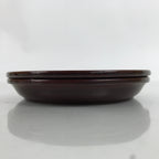 Japanese Resin Lacquer Replica Small Plates Mamezara Vtg 2pc Simple Brown L339