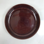 Japanese Resin Lacquer Replica Small Plates Mamezara Vtg 2pc Simple Brown L339