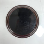 Japanese Resin Lacquer Replica Small Plates Mamezara Vtg 2pc Simple Brown L339