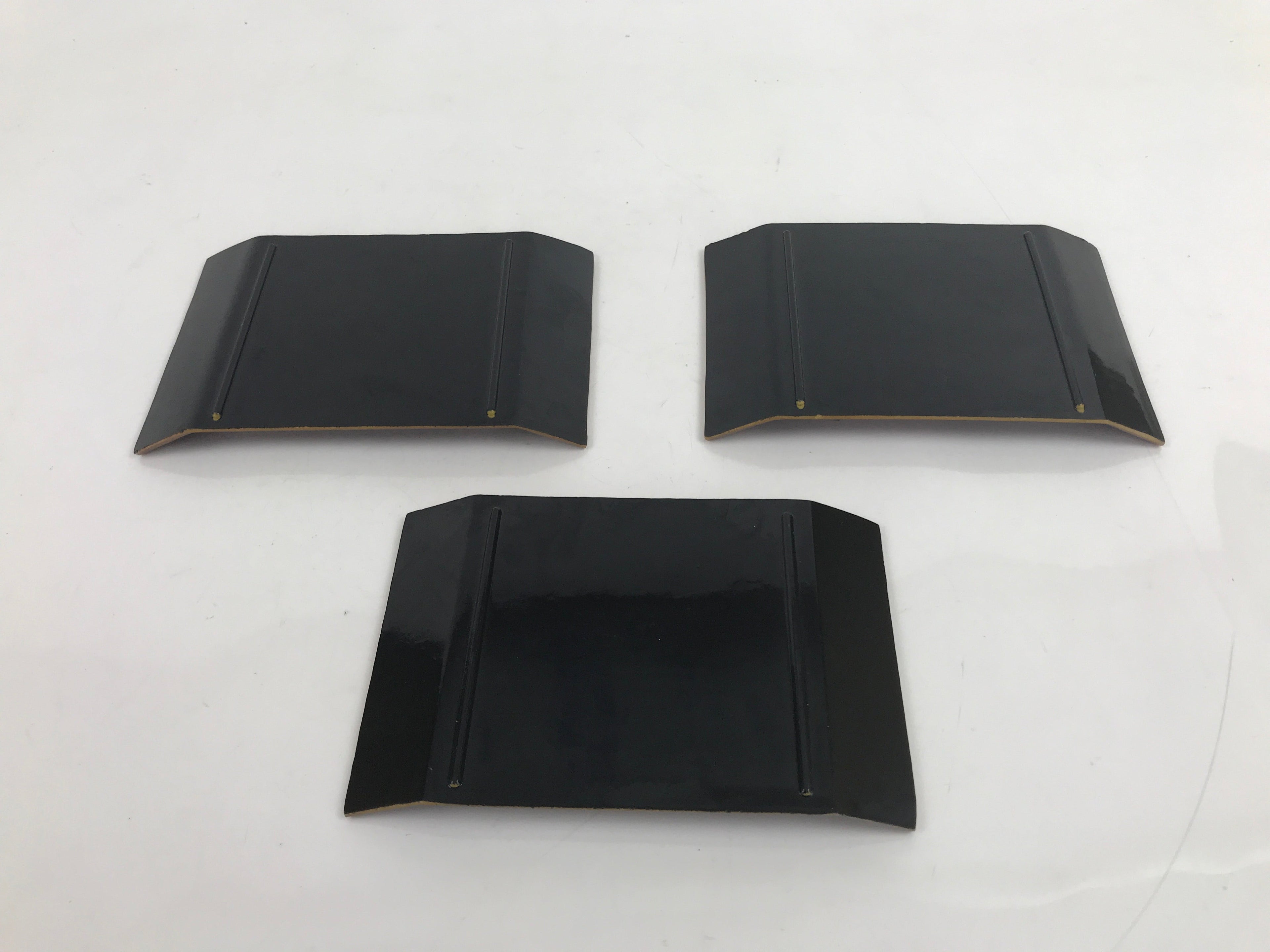 Japanese Resin Lacquer Replica Small Plates Meimeizara Vtg 3pc Shunkei Nuri L314
