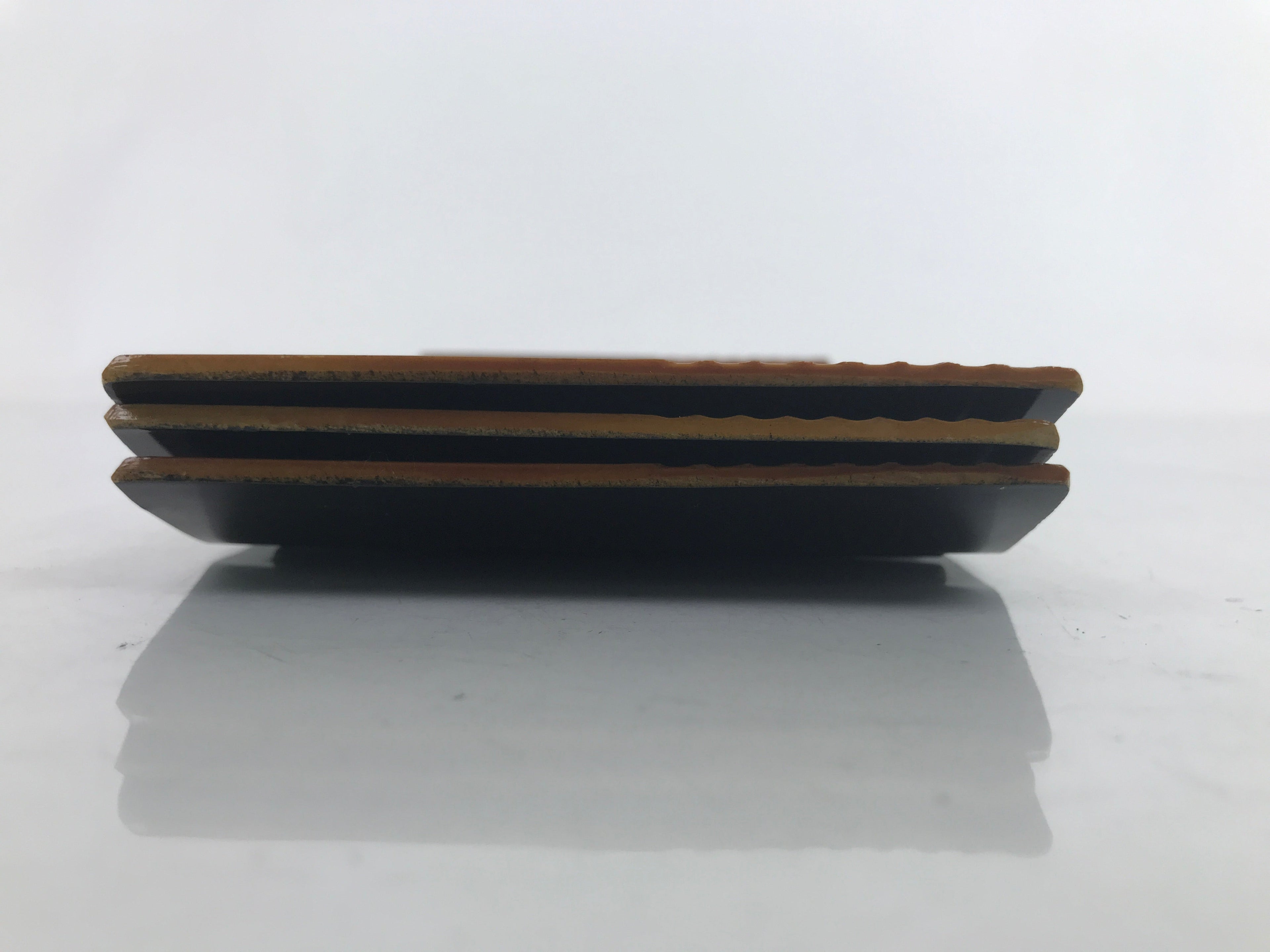 Japanese Resin Lacquer Replica Small Plates Meimeizara Vtg 3pc Shunkei Nuri L314