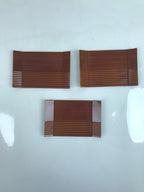 Japanese Resin Lacquer Replica Small Plates Meimeizara Vtg 3pc Shunkei Nuri L314