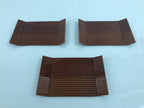 Japanese Resin Lacquer Replica Small Plates Meimeizara Vtg 3pc Shunkei Nuri L314