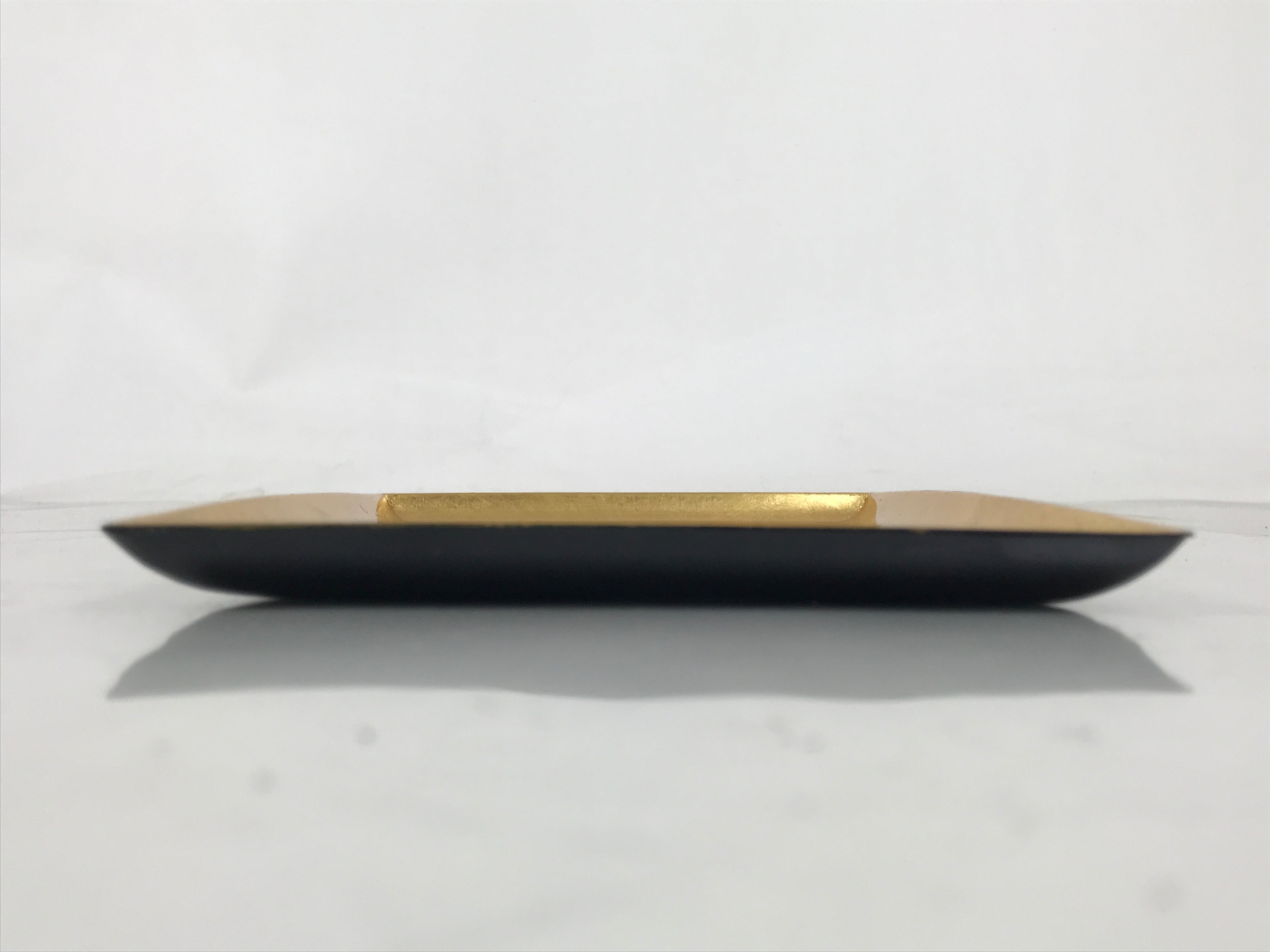 Japanese Resin Lacquer Replica Small Tray Obon Gold Leaf Iris Hanashoubu LWB133