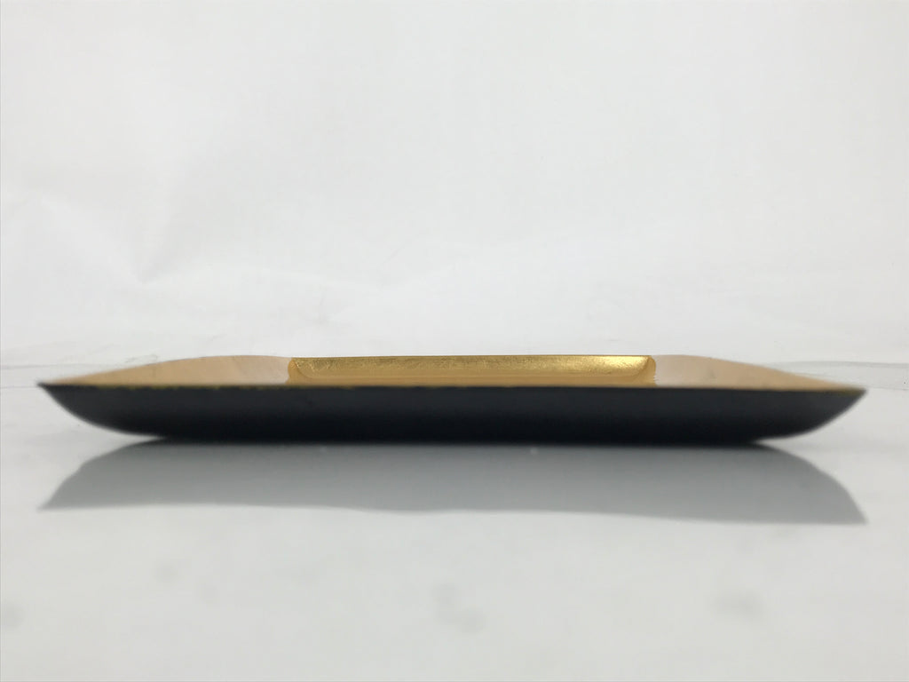 Japanese Resin Lacquer Replica Small Tray Obon Gold Leaf Iris Hanashoubu LWB133