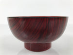 Japanese Resin Lacquerware Replica Bowl Owan Vtg Rice Soup Wan Red Black L552
