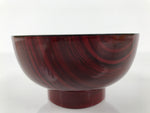 Japanese Resin Lacquerware Replica Bowl Owan Vtg Rice Soup Wan Red Black L552