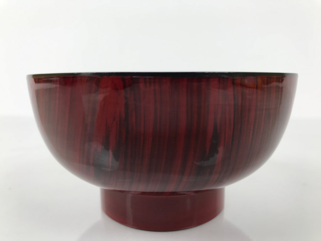 Japanese Resin Lacquerware Replica Bowl Owan Vtg Rice Soup Wan Red Black L552
