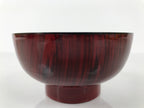 Japanese Resin Lacquerware Replica Bowl Owan Vtg Rice Soup Wan Red Black L552